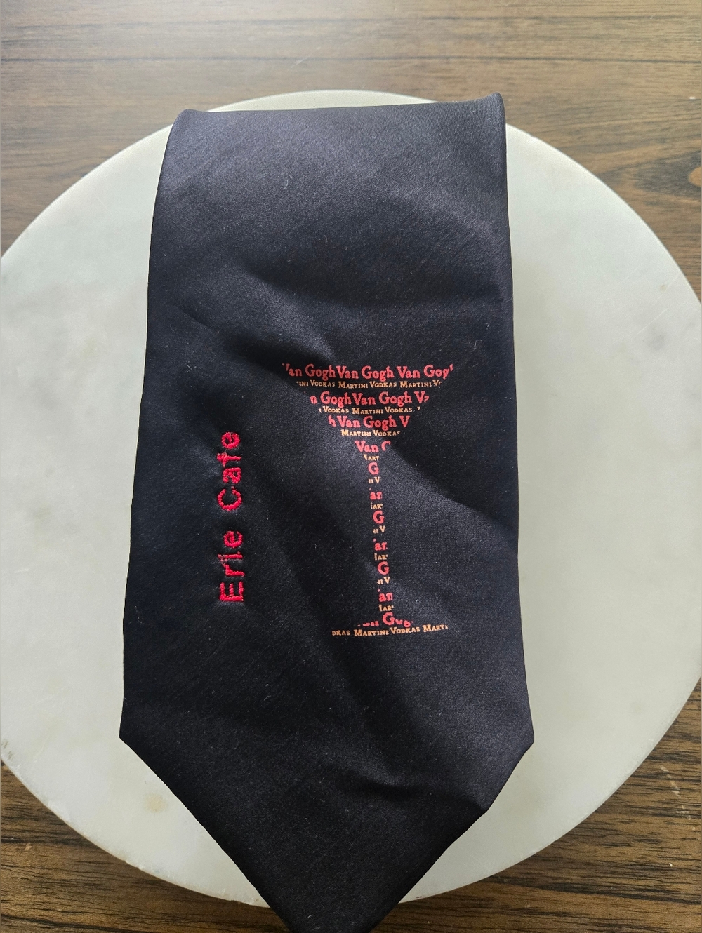 Gogh Gear Black Martini Erie Cafe Silk Tie